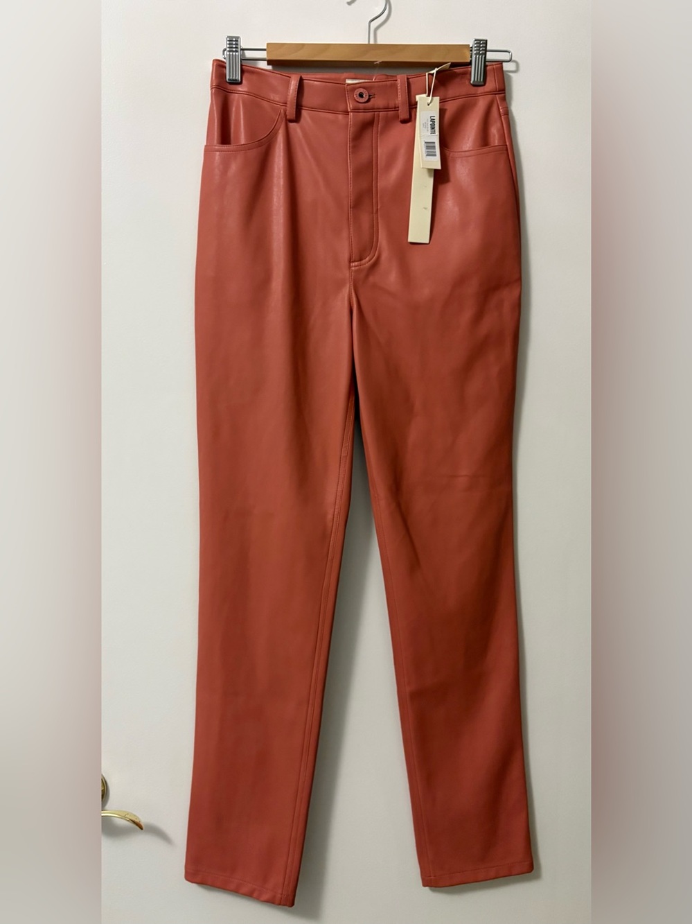 Lapointe Rose Faux Leather Jeans NWT Size 6